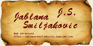 Jablana Smiljaković vizit kartica